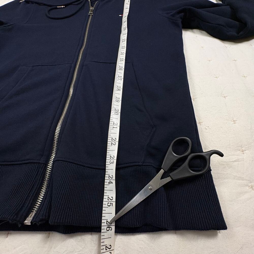 Tommy Hilfiger Zip Up Hoodie Sweatshirt Men's S Navy Blue French Terry - Picture 9 of 11